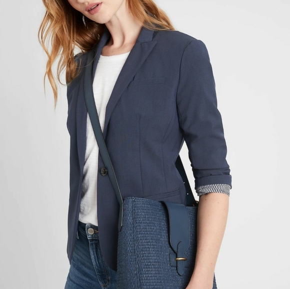 Petite Classic-Fit Washable Italian Wool-Blend Bla - Picture 3 of 15